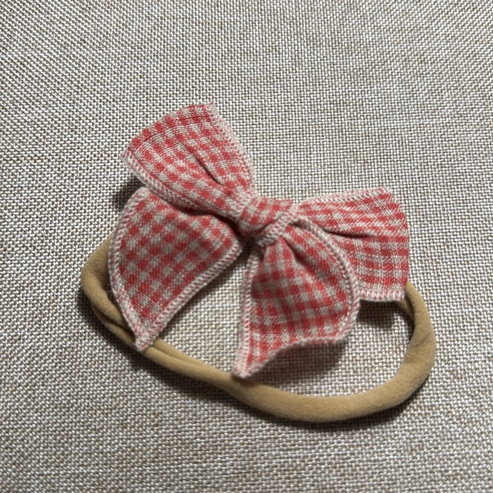 Little poppy co. Checkered bow headband